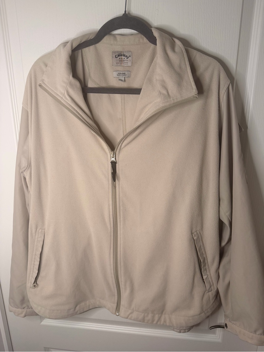 Callaway Men’s Beige Full-Zip Lightweight Jacket